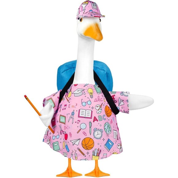 4Pcs Yard Goose Back to School Porch Goose Outfits Geese Clothes Patio Lawn - Picture 1 of 7
